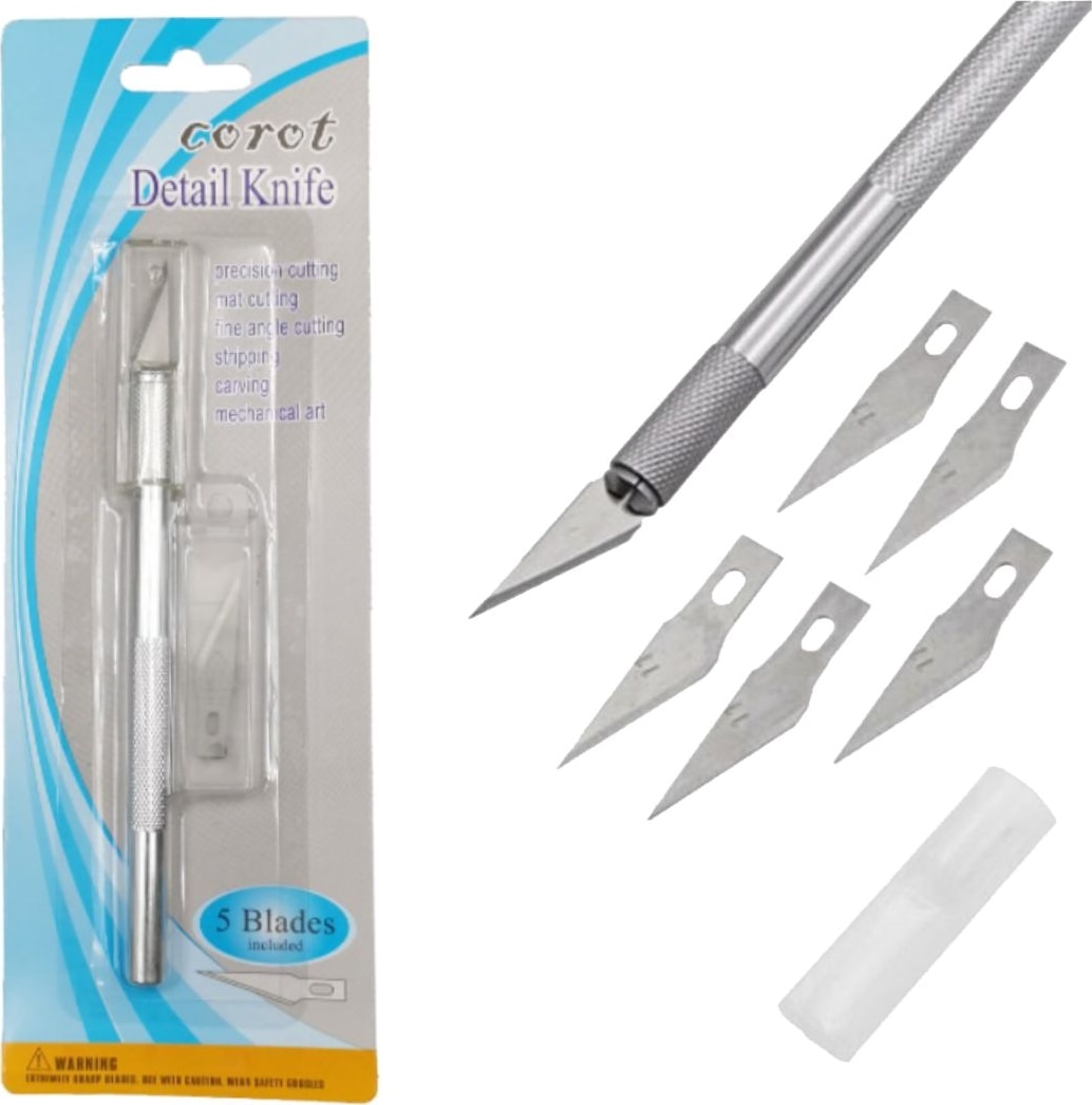 Tasarım Hobi Neşter Kretuar Bıçağı 5 Uç Yedekli Set