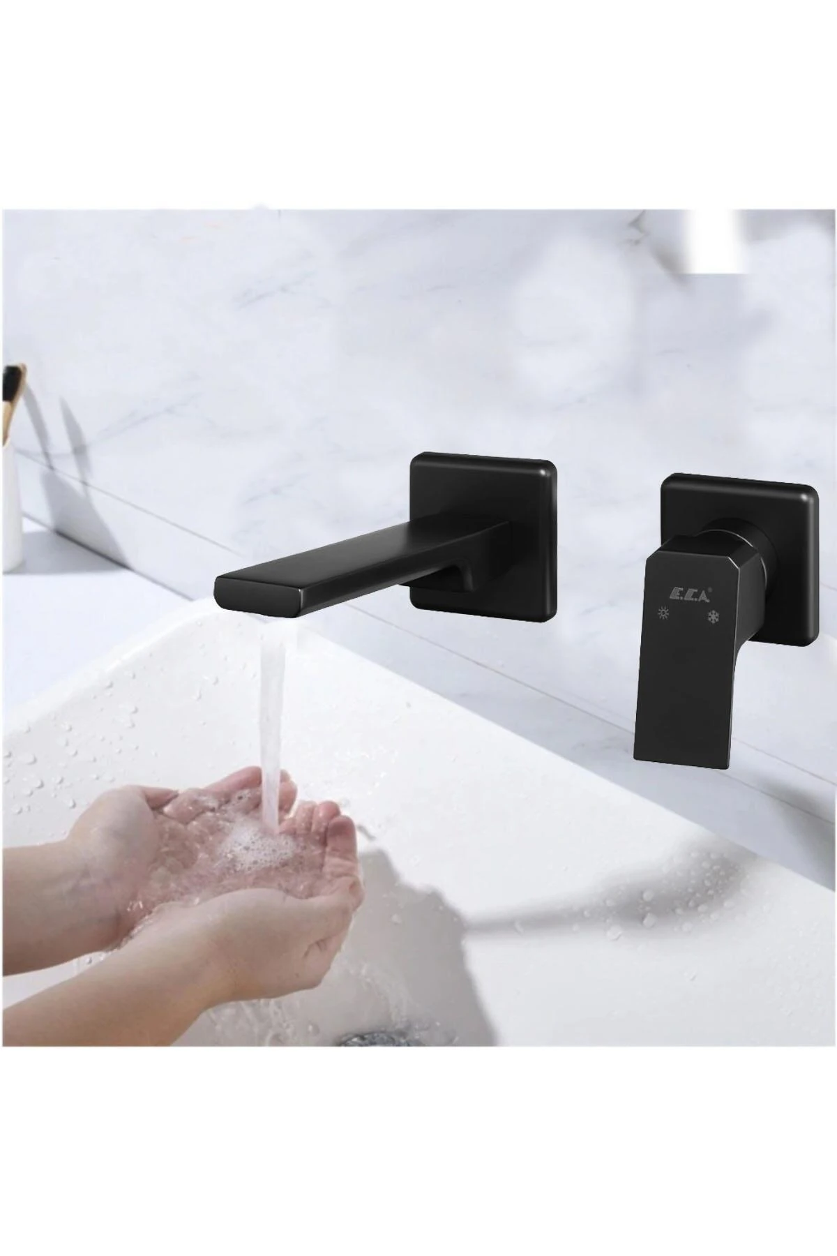 Tiera Ankastre Lavabo Bataryası Mat Siyah Sıva Üstü 102167605C1-KK