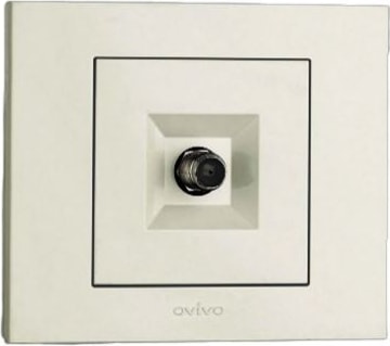 Grano Beyaz Natural Uydu Tv Prizi F Konnektör 4 Adet+Çerçeve Dahil