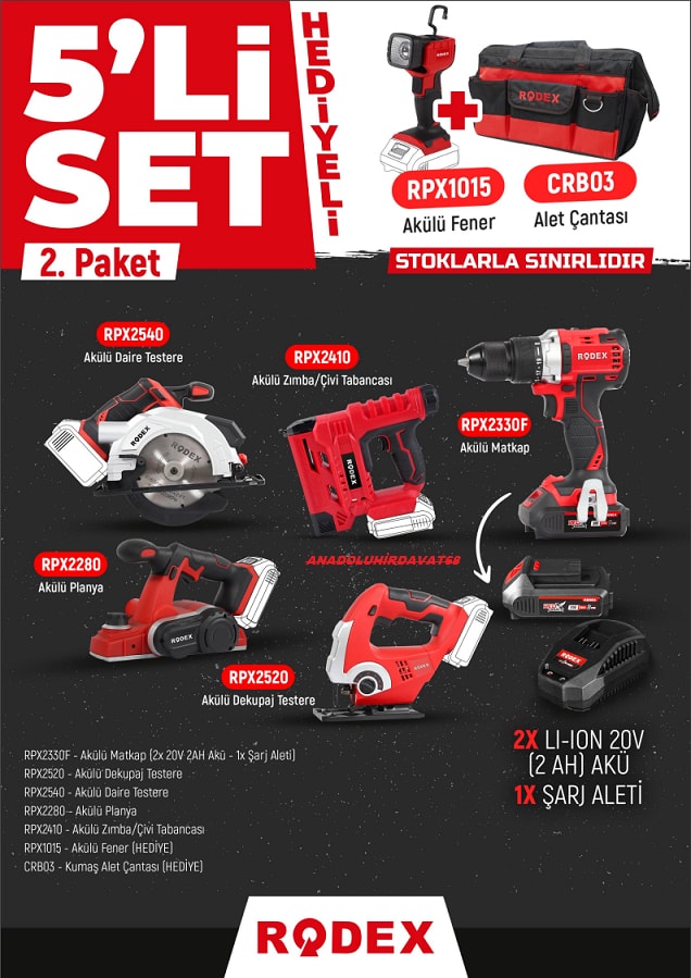 Pro2 Akülü Set Planya Dekupaj Zımba Çivi Tabancası Akülü Matkap 30PCS