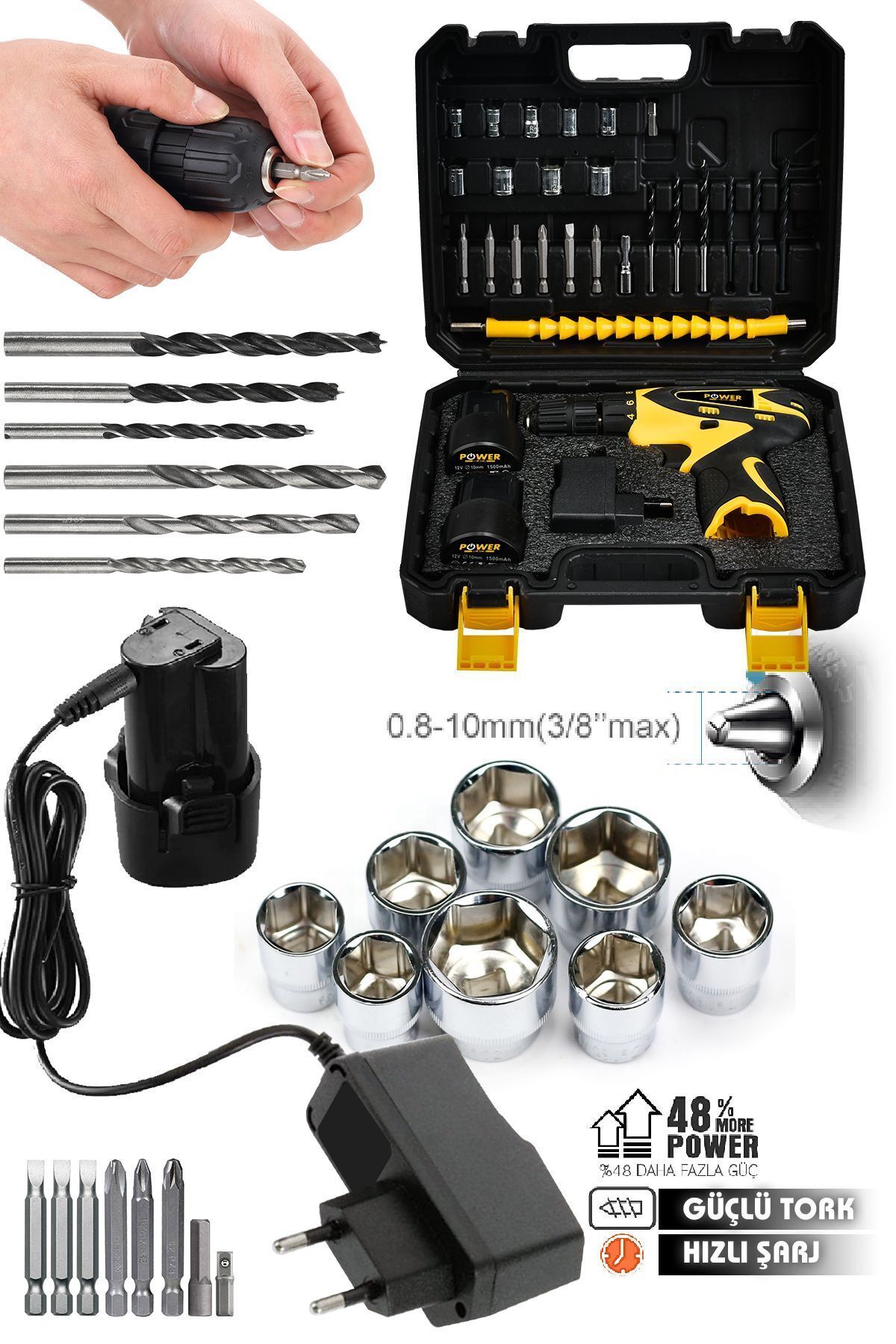 Korumalı Çelik Şanzuman2akülü Matkap 132 Pcs Crv Çeliği Profesyonel Parlak Lokma Takımı Hediyeli