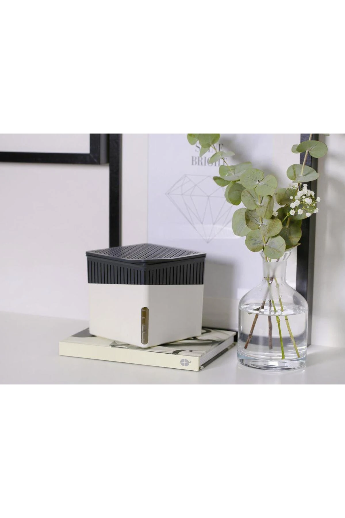 Beyaz, Naturel Kare - Nem Alıcı Rutubet Giderici Aparat + Tablet (500 Gram)