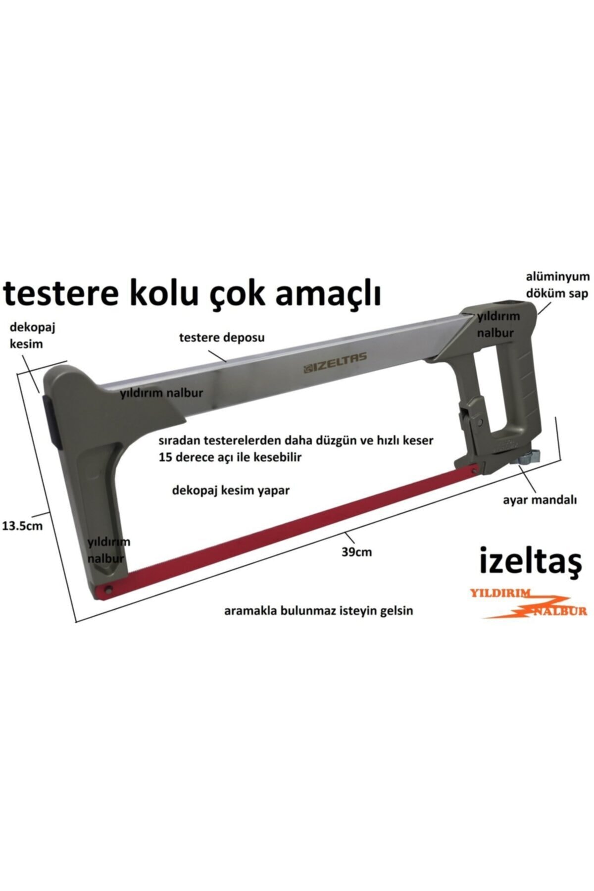 Demir Testeresi Orjinal Dereceli Kesim Dekopaj Kesim Testere Depolu Metal Testere