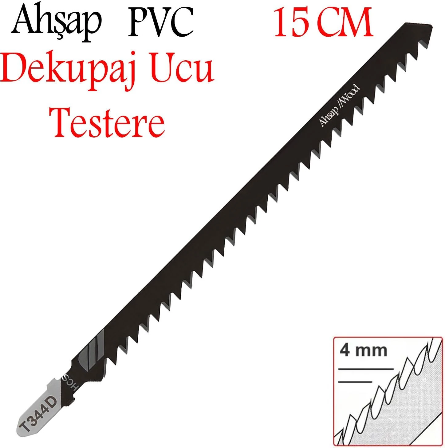 Ahşap Kesim Dekupaj Testere Bıçağı Bıçak T344D