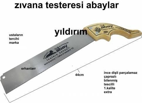 Zıvana Testere Ahşap Kesme Hobi Testere İnce Diş Odun Kesme