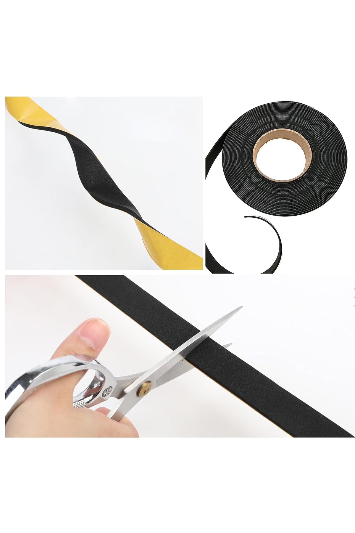 Araç Oto Ses Isı Yalıtım İzolasyon Bandı Yapışkanlı Bant Epidyen Sünger En 30 mm Kalın 4 mm 10 Metre