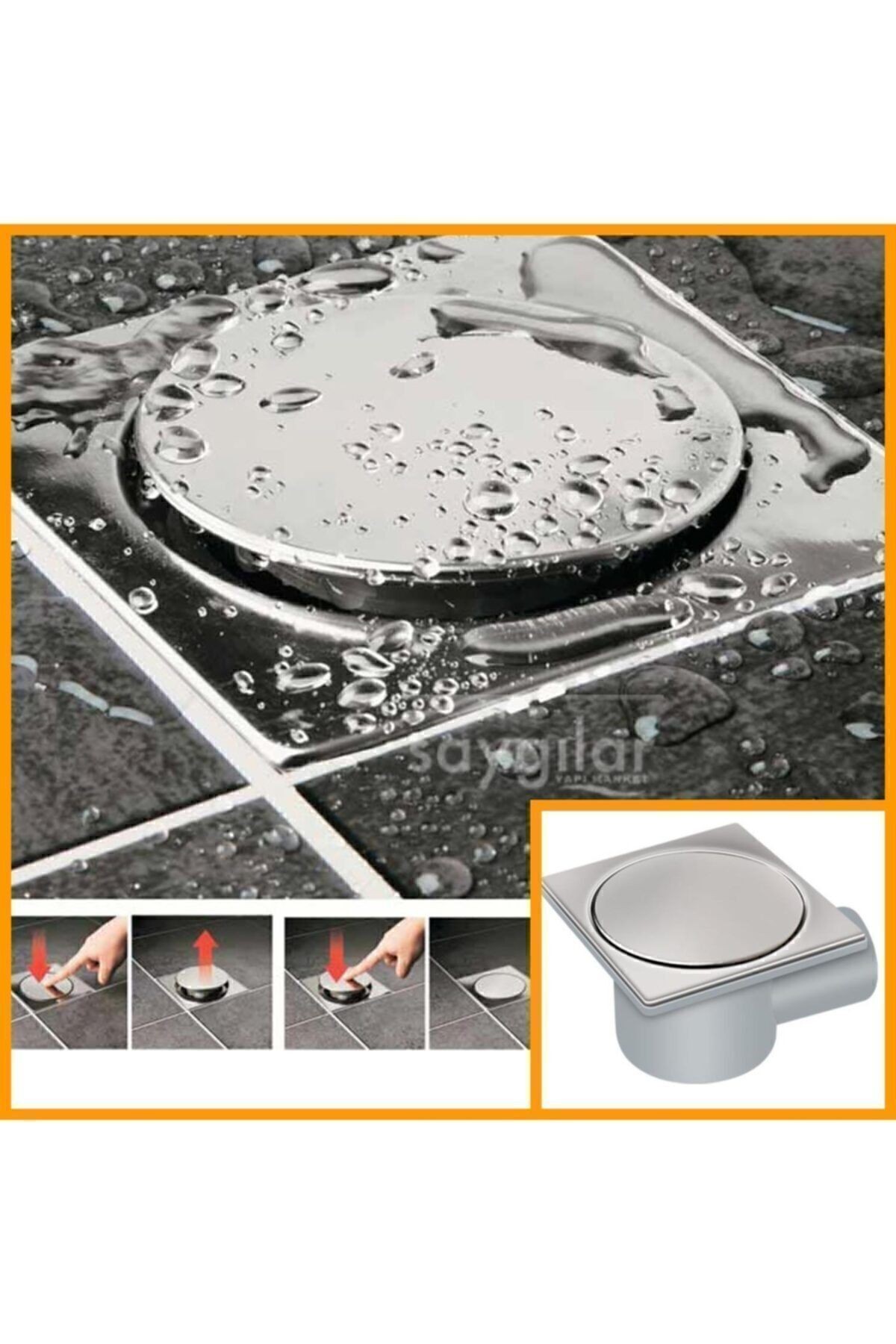 Yer Süzgeci Bas-aç Koku Önleyici 11*11 50mm Yandan Çıkışlı