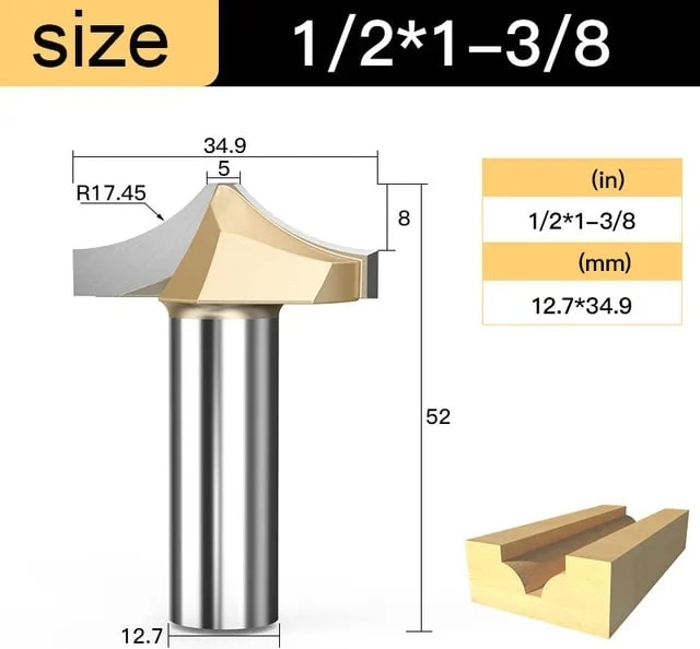 R00219 Tideway Tungsten Karbür Ark Freze Uçları R Açı Profesyonel Sınıf Ağaç Işleme Planya Cnc Aracı Freze Kesici Ahşap (Yurt Dışından)