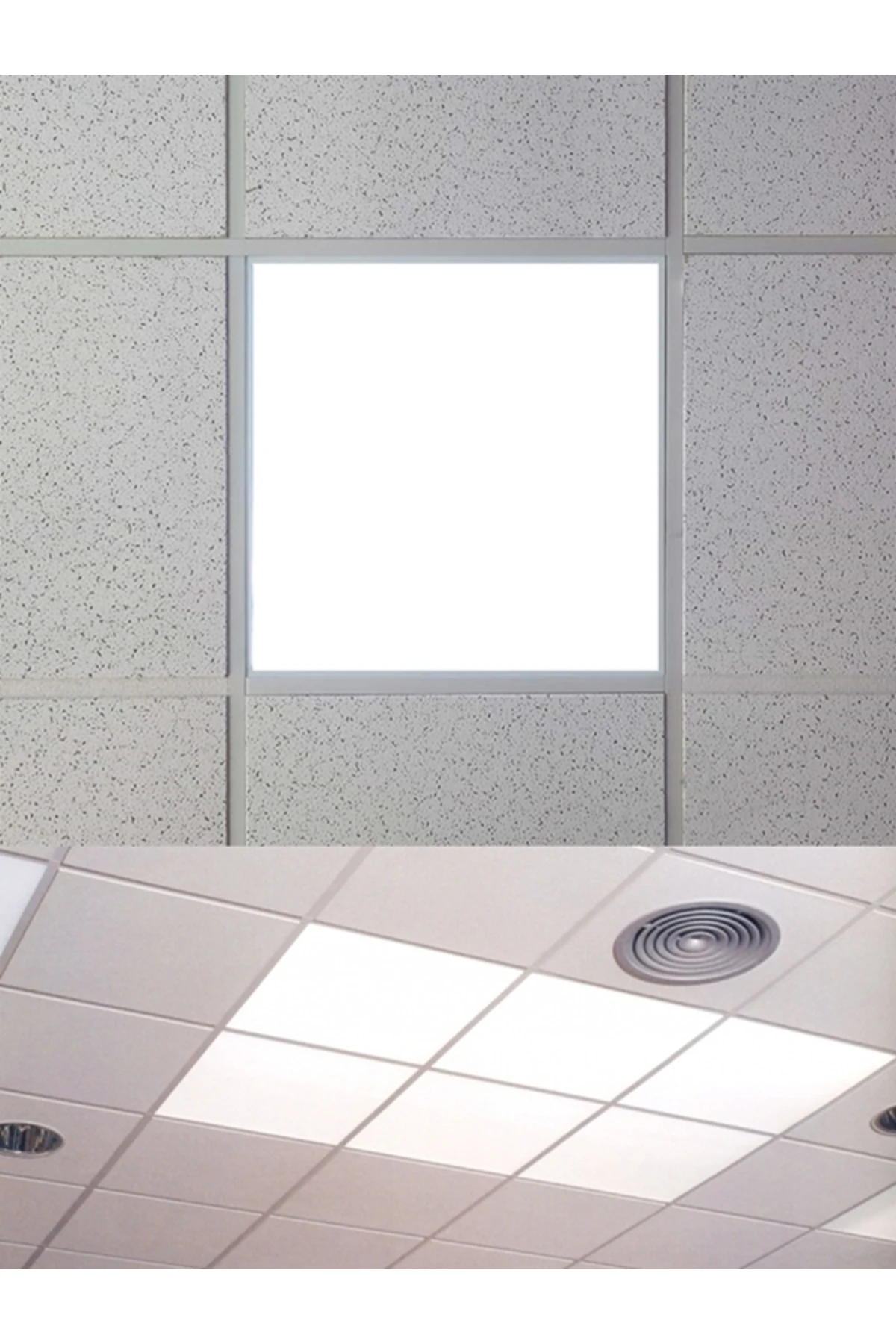 T24 Line In-60cm X60cm Sıva Altı Led Panel, Taş Yünü Asma Tavan Led , Beyaz Işık, Kare Backlight