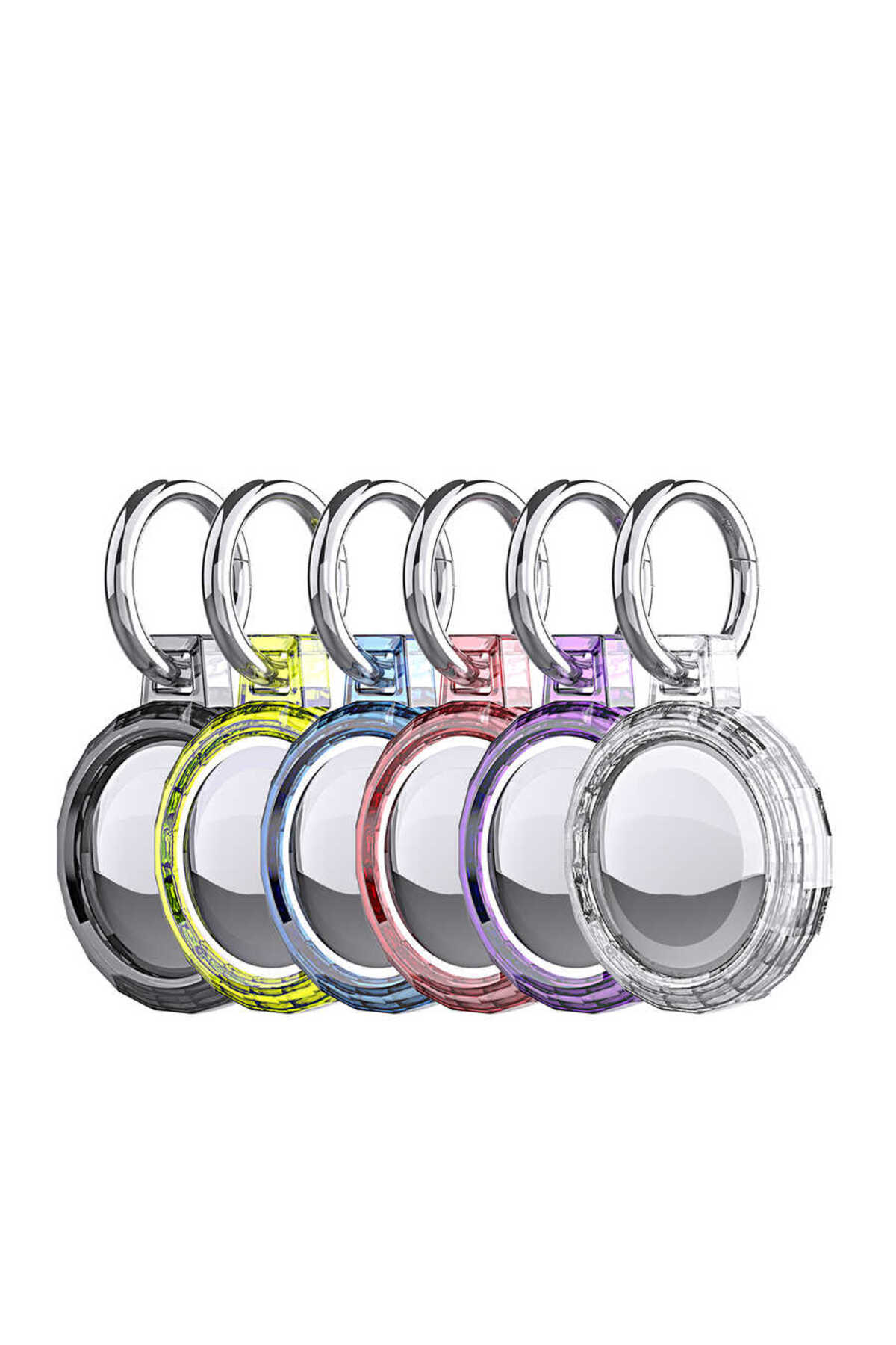 MKST Airtag 04 Uyumlu Silikon Anahtarlık-Siyah