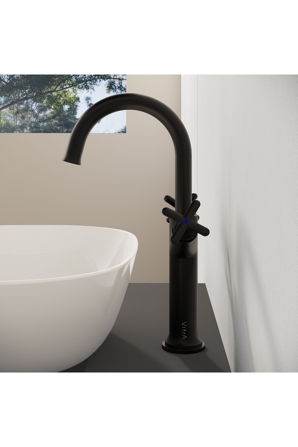 Origin Classic A4288636 Çanak Lavabo Bataryası, Mat Siyah