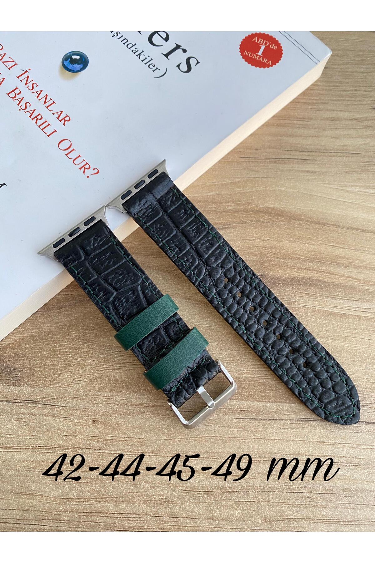 42-44-45 ve 49mm Uyumlu Gerçek Deri Saat Kayışı. Akıllı Saat Kordonu.