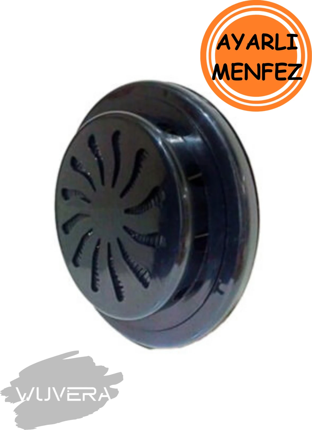 Siyah Doğalgaz Ayarlı Cam Menfezi /aç-Kapa Soğuk Havayı Engeller