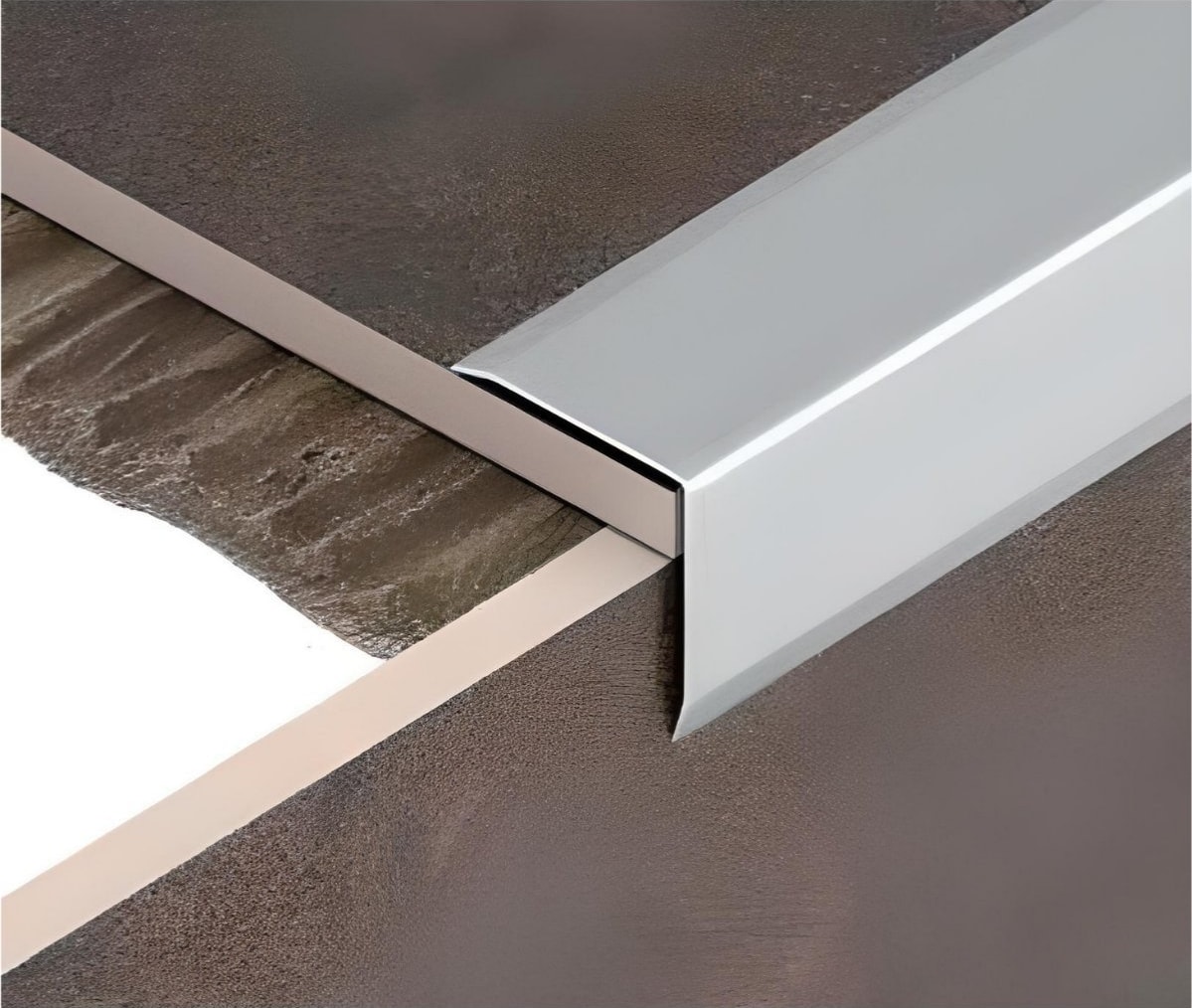 20X20 Laminant Parke Burun Profili Düz Gri