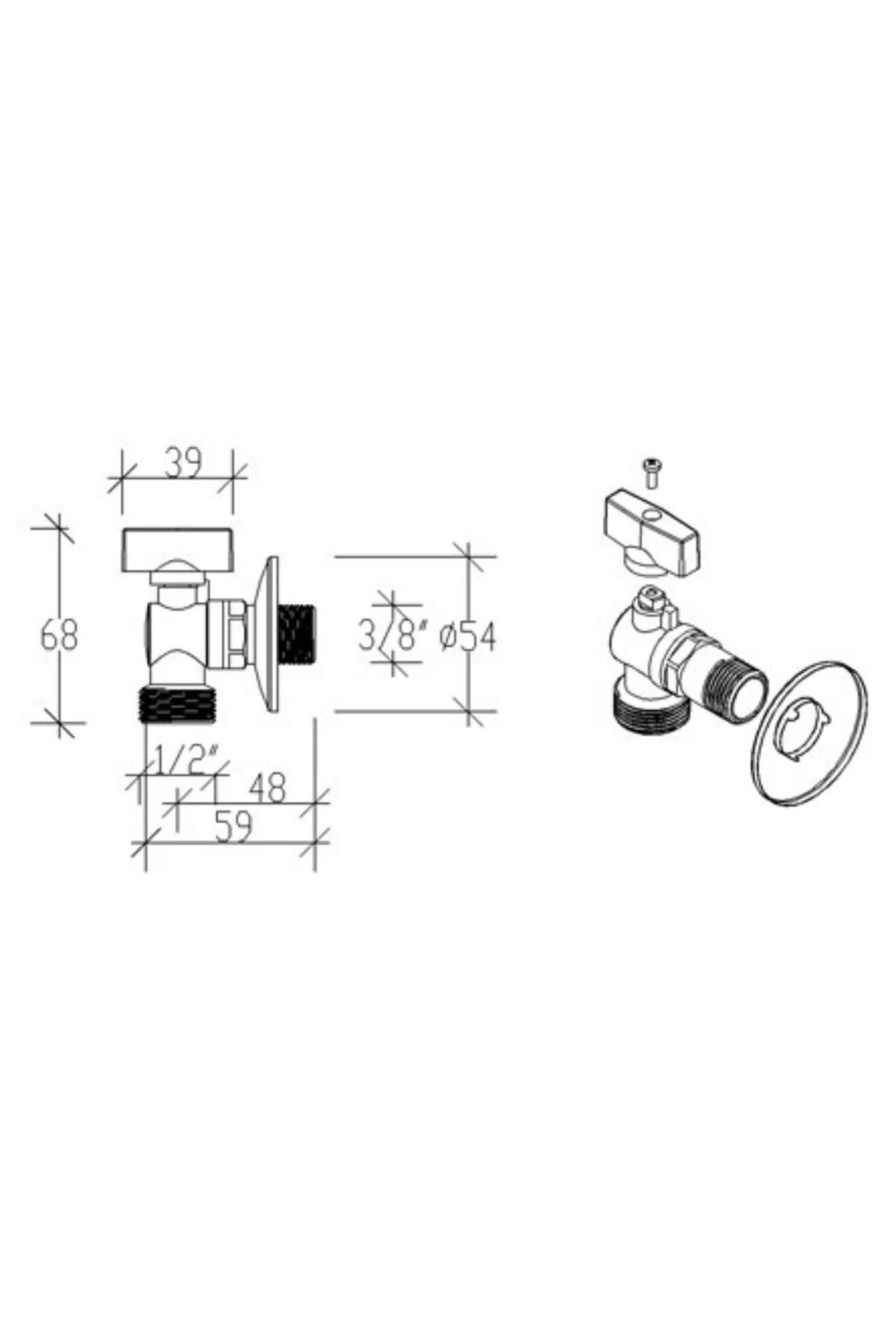 Çamaşır & Bulaşık Makinesi Musluğu Mini