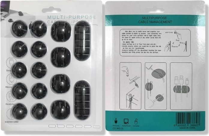 Yeni Nesil Kablo Toparlayıcı Düzenleyici Set 16 Adet
