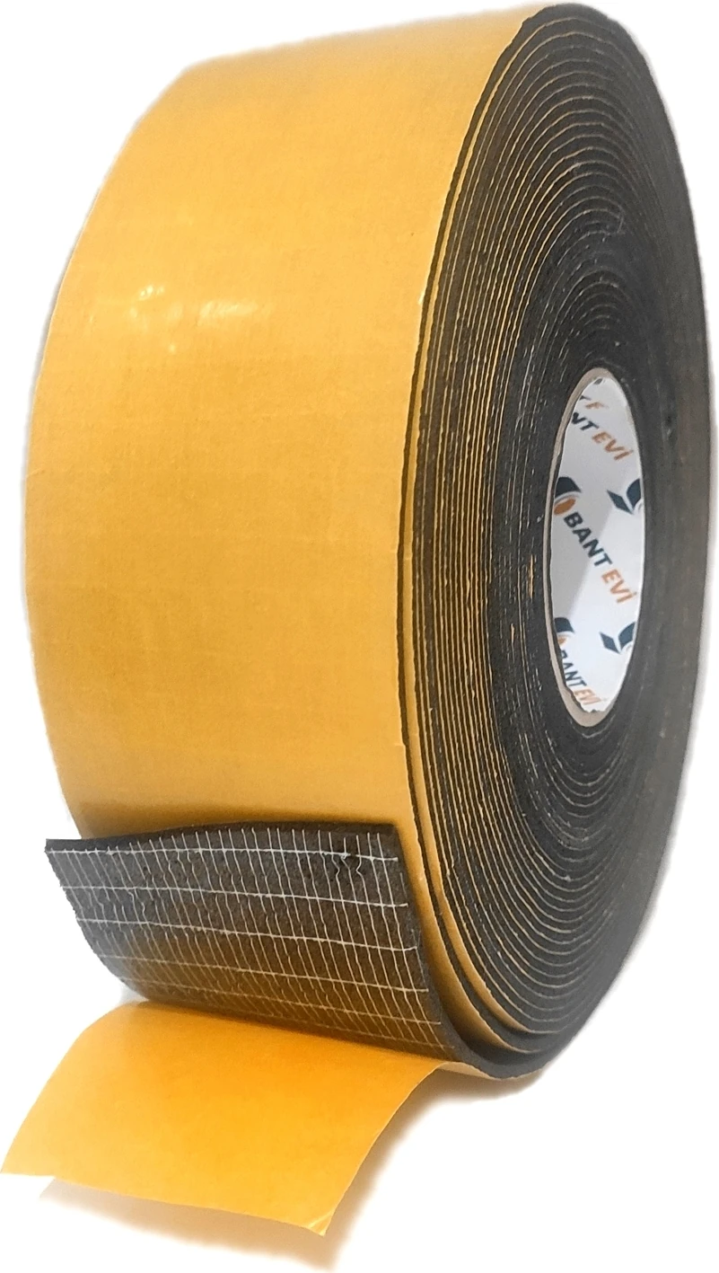 Araç Oto Ses Isı Yalıtım 5 cm X 15 Metre 3 mm Yapışkanlı Kauçuk İzolasyon Malzemesi Yalıtım Bandı 50 mm