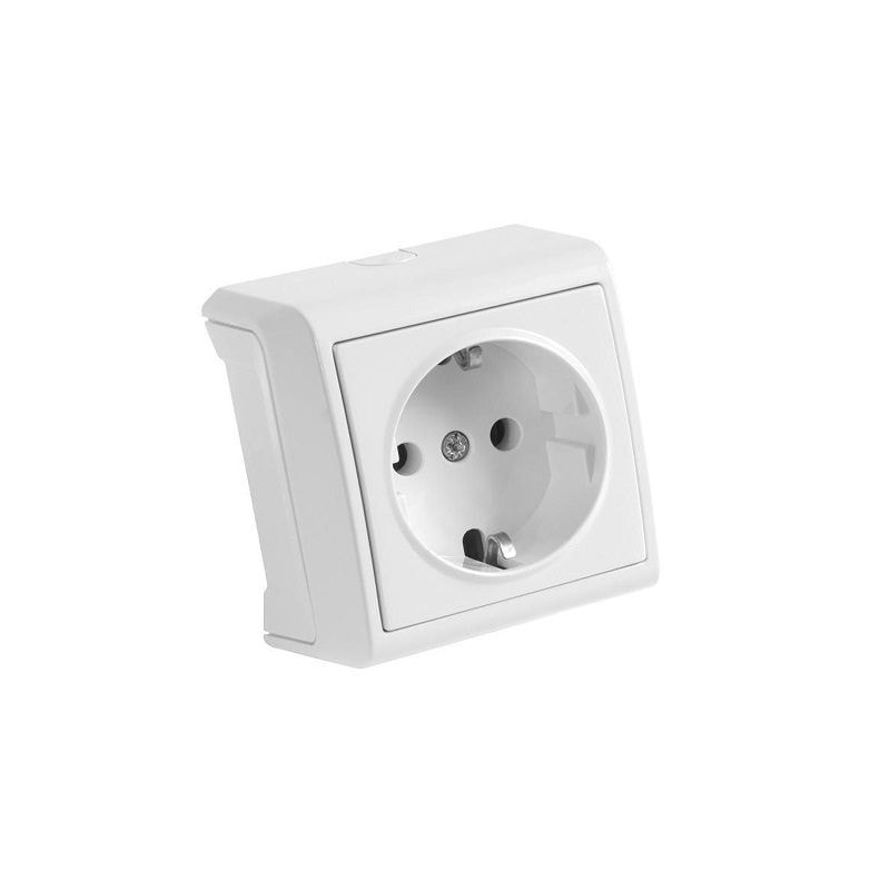 Vera Beyaz Priz Topraklı(Sıva Üstü)