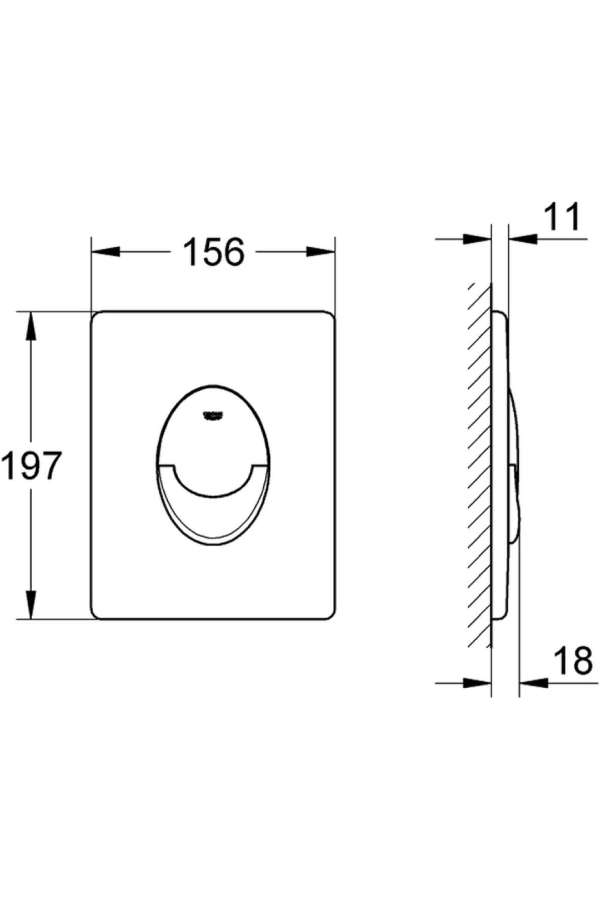 Skate Air Gömme Rezervuar Kumanda Paneli Krom 38505000