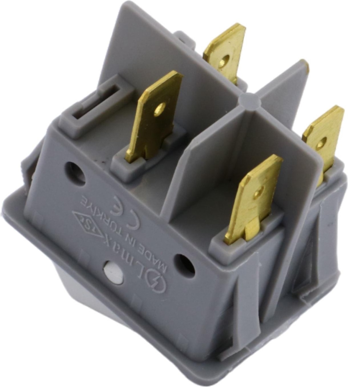 Işıklı Anahtar Aç Kapa Düğme On Off Dört Ayak Beyaz Plastik