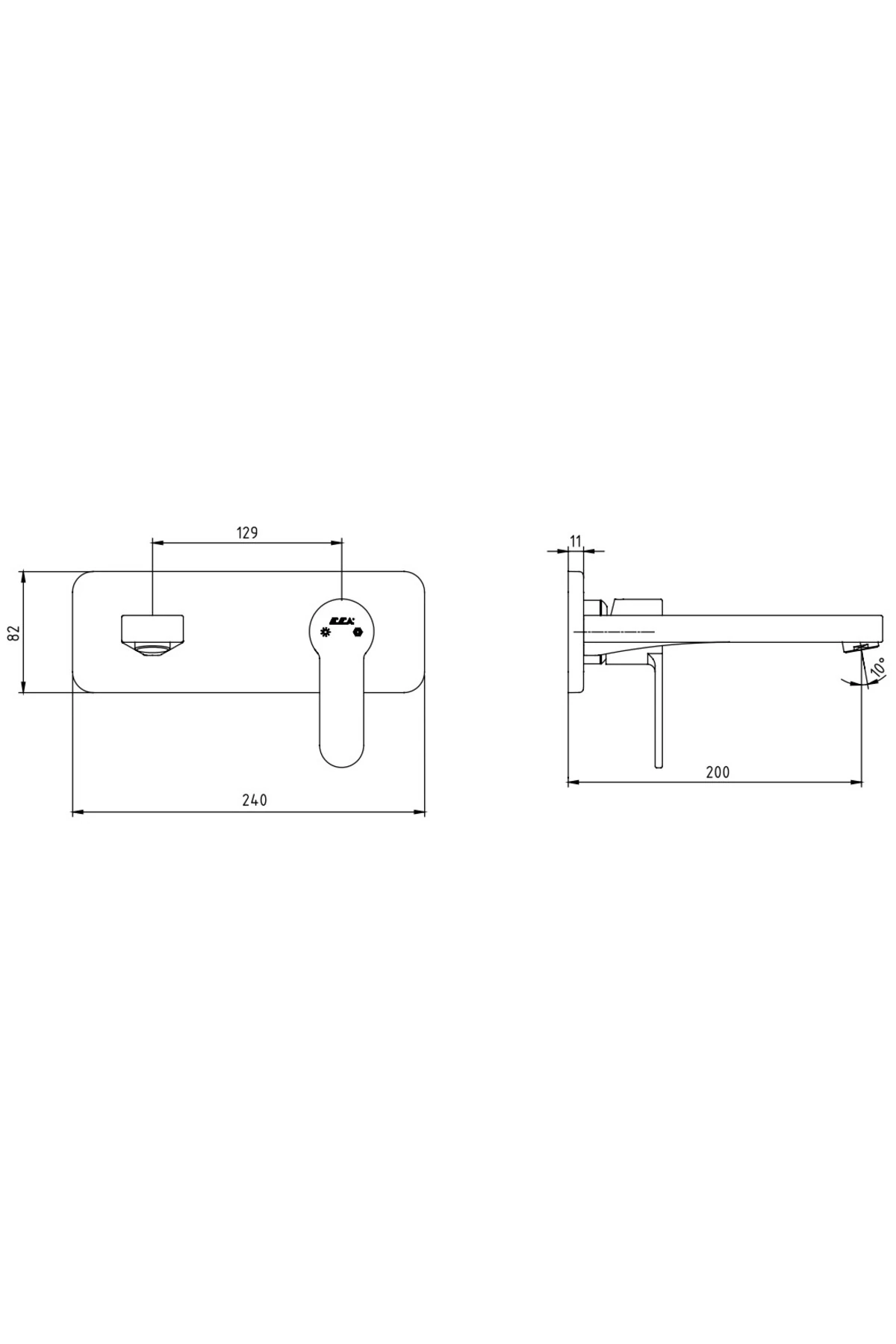 Nita Ankastre Lavabo Bataryası Sıva Üstü Tek Rozet 102167608-K