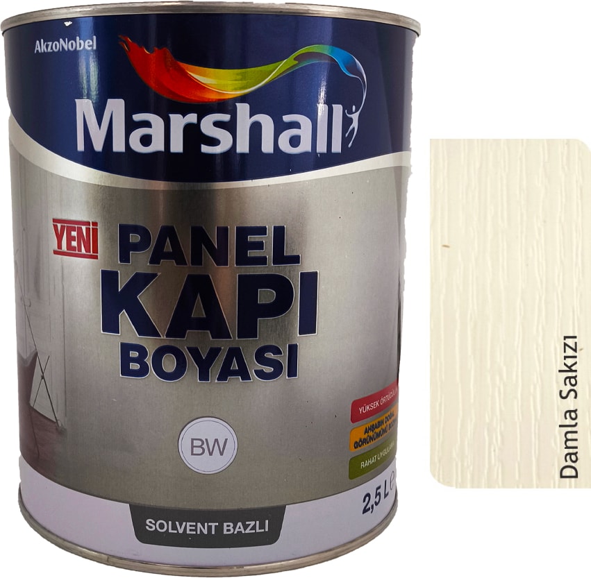 Solvent Bazlı Sentetik Panel Kapı Boyası 2.5 Lt Damla Sakızı
