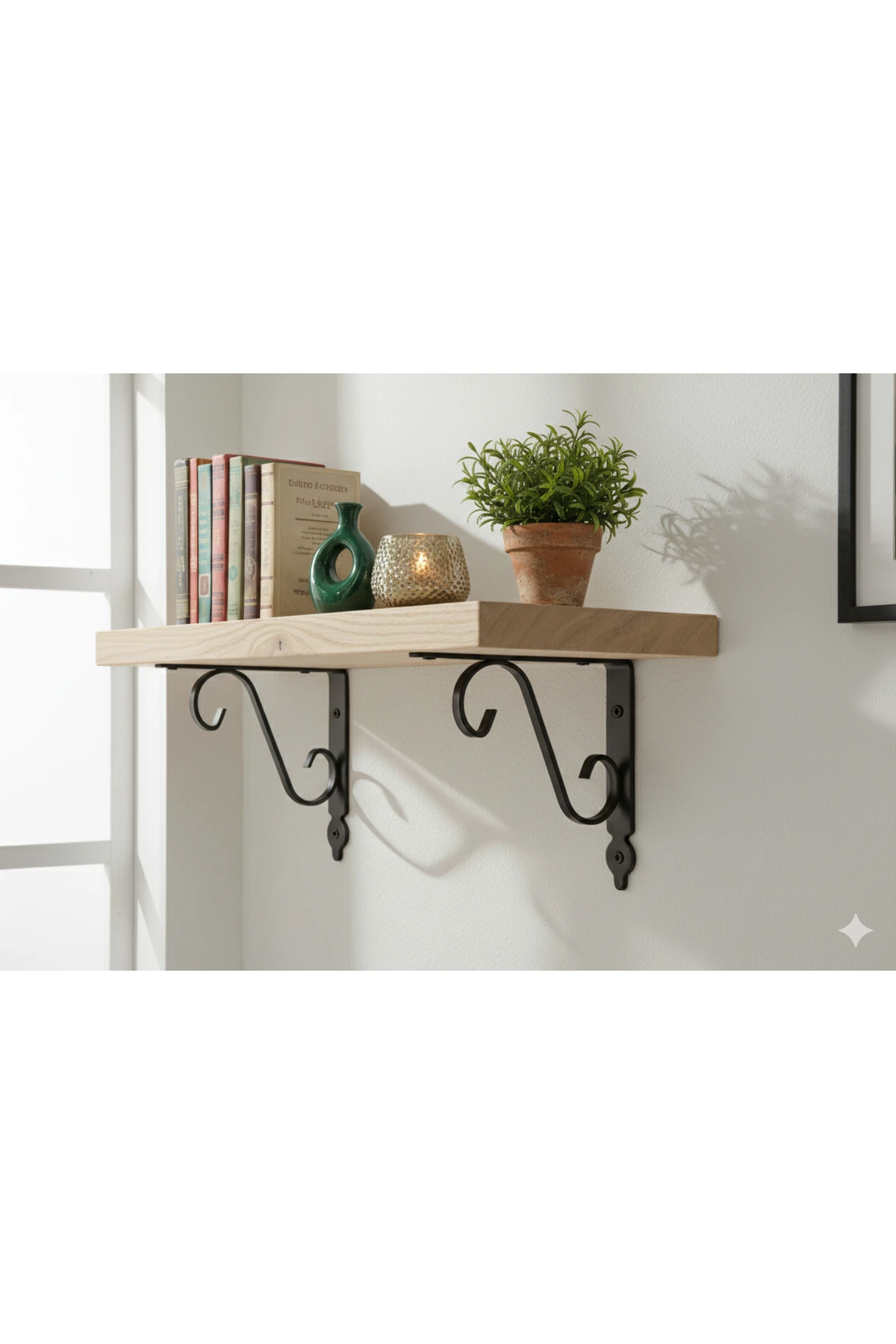 Raf Altı Raf Tutucu Tekli 12x14 Cm (SİYAH)