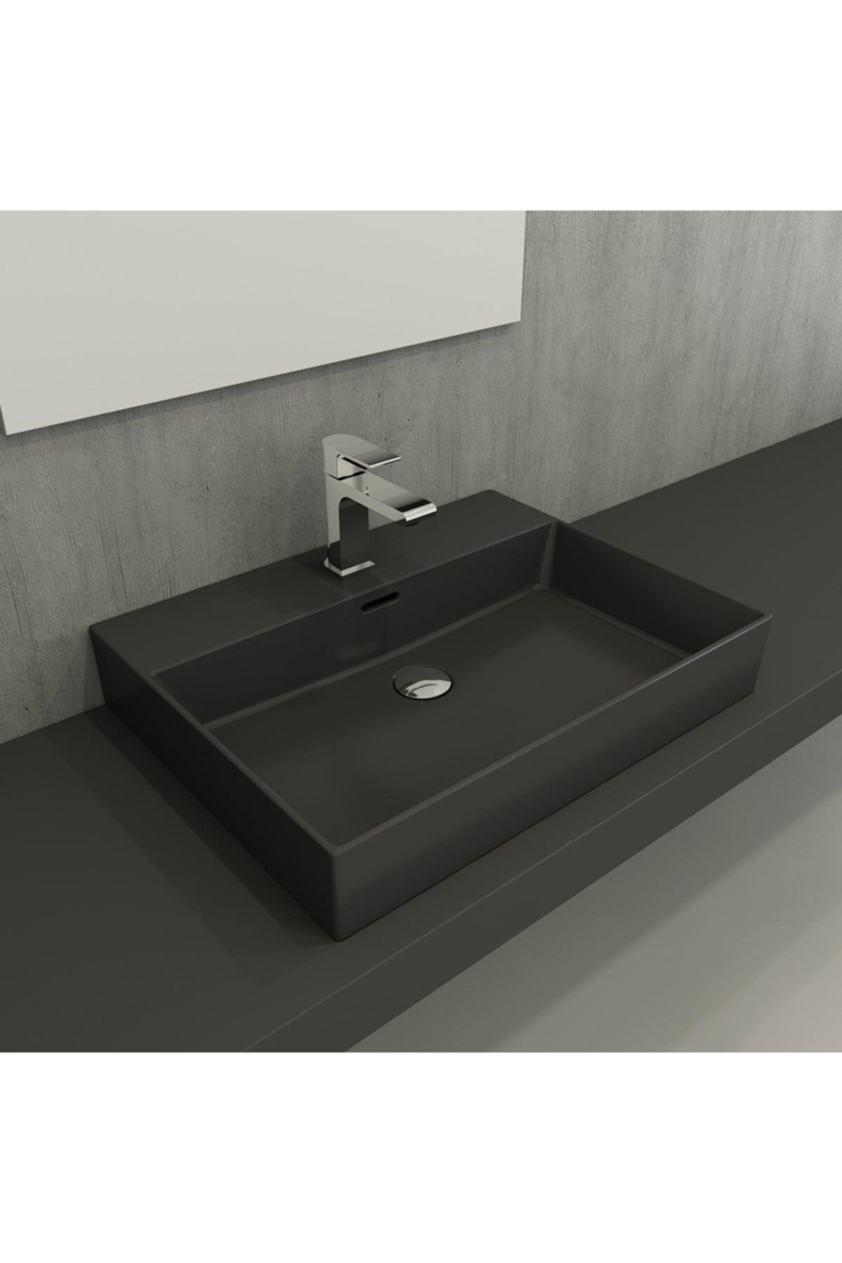 Milano Lavabo 60 Cm - Mat Antrasit