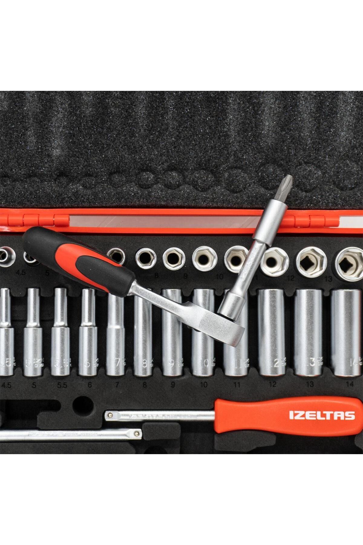 1/4 Altı Köşe Lokma Anahtar Ve Bits Set 48 Parça