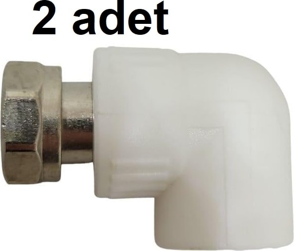 Pp Hareketli Dirsek 20 *1/2 (kombi altı bağlantı dirseği) 2 adet