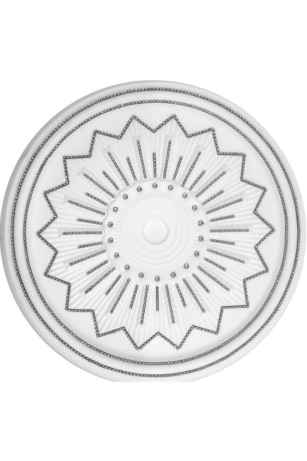 Buğday Desenli Stropiyer Siyah Taşlı Tavan Lamba Göbeği - 50 Cm