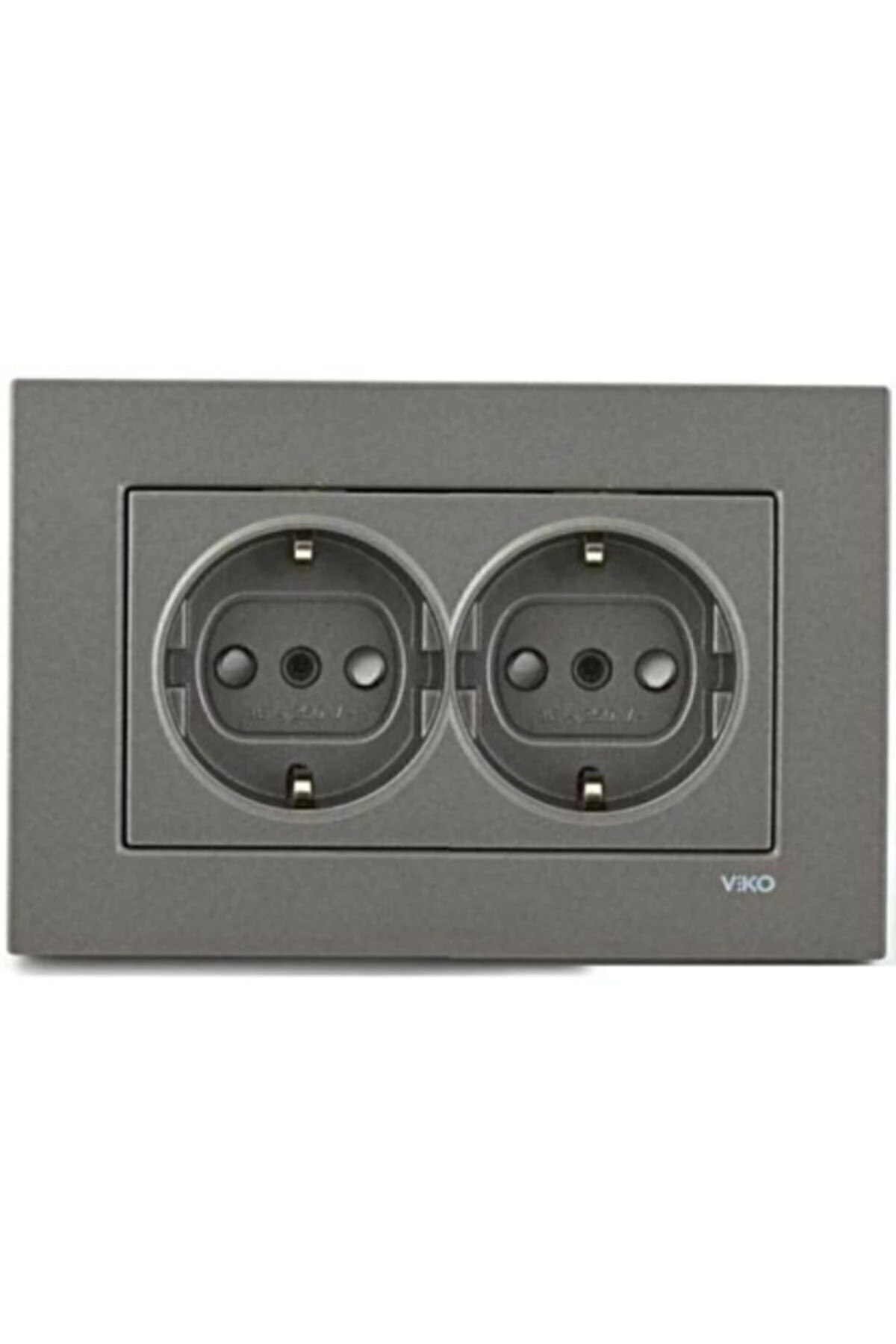 Novella Ikili Topraklı Priz Çocuk Korumalı Tek Kasa (ANTRASİT)