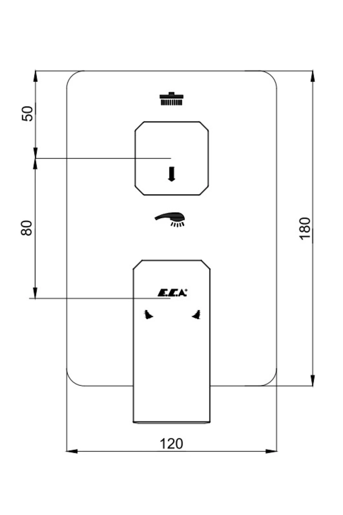 Tiera Ankastre Duş Seti 2-Yollu Mat Siyah 102199772C1