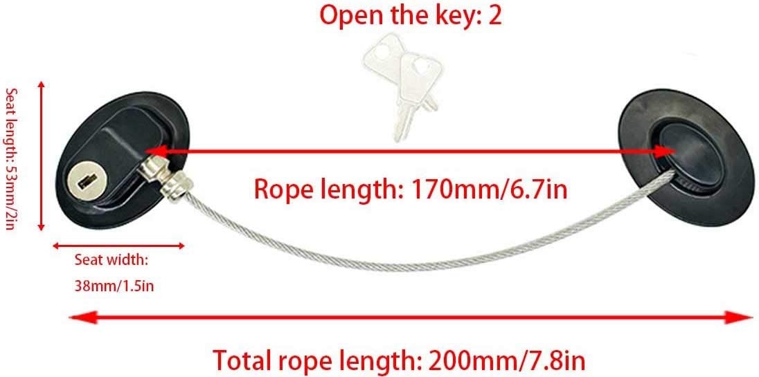 Quanbu 2 Parça Buzdolabı Kapı Kilidi Güçlü Yapışkanlı Dondurucu Kapı Kilidi Dosya Çekmece Kilidi Çocuk Güvenliği Dolap Anahtarlı Kilit (Yurt Dışından)