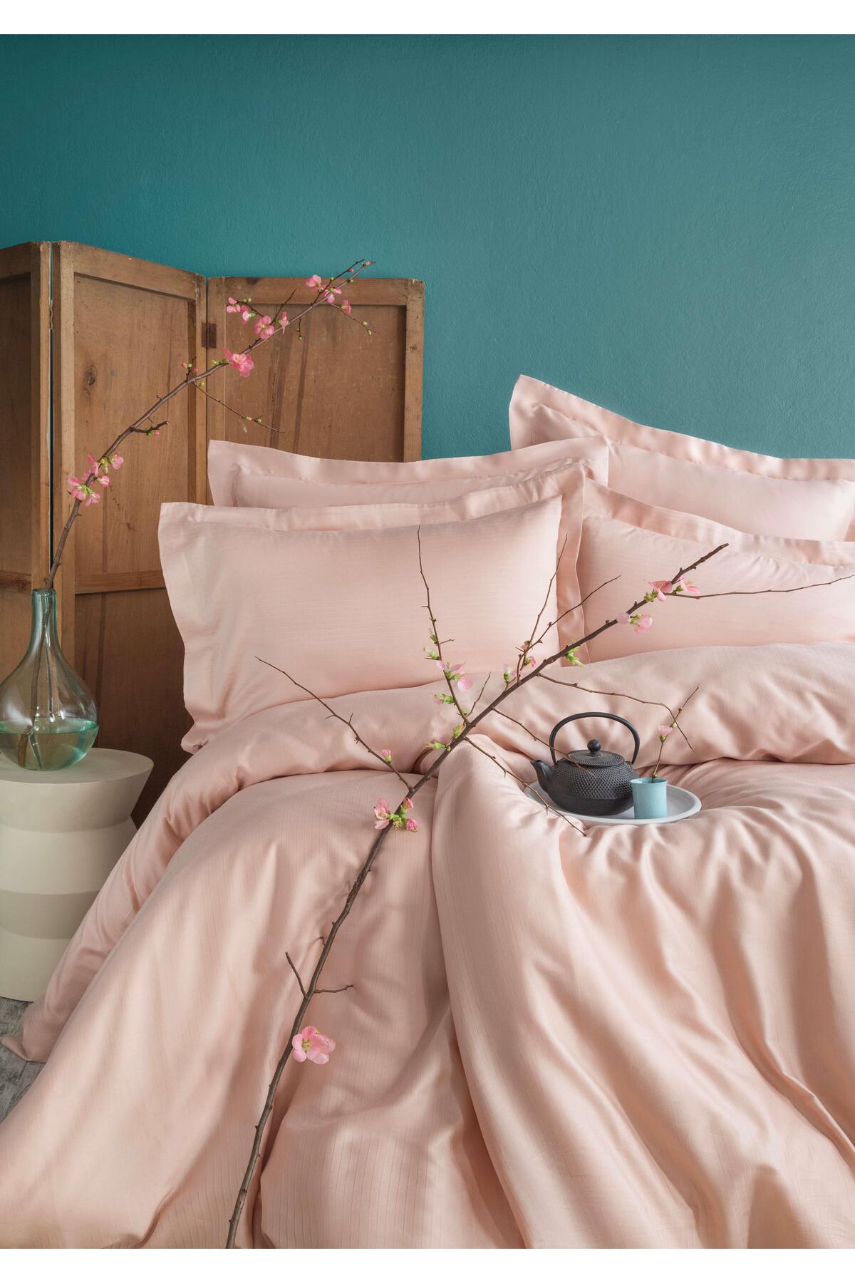 King Size Ellie Blush Bambu Nevresim Takımı