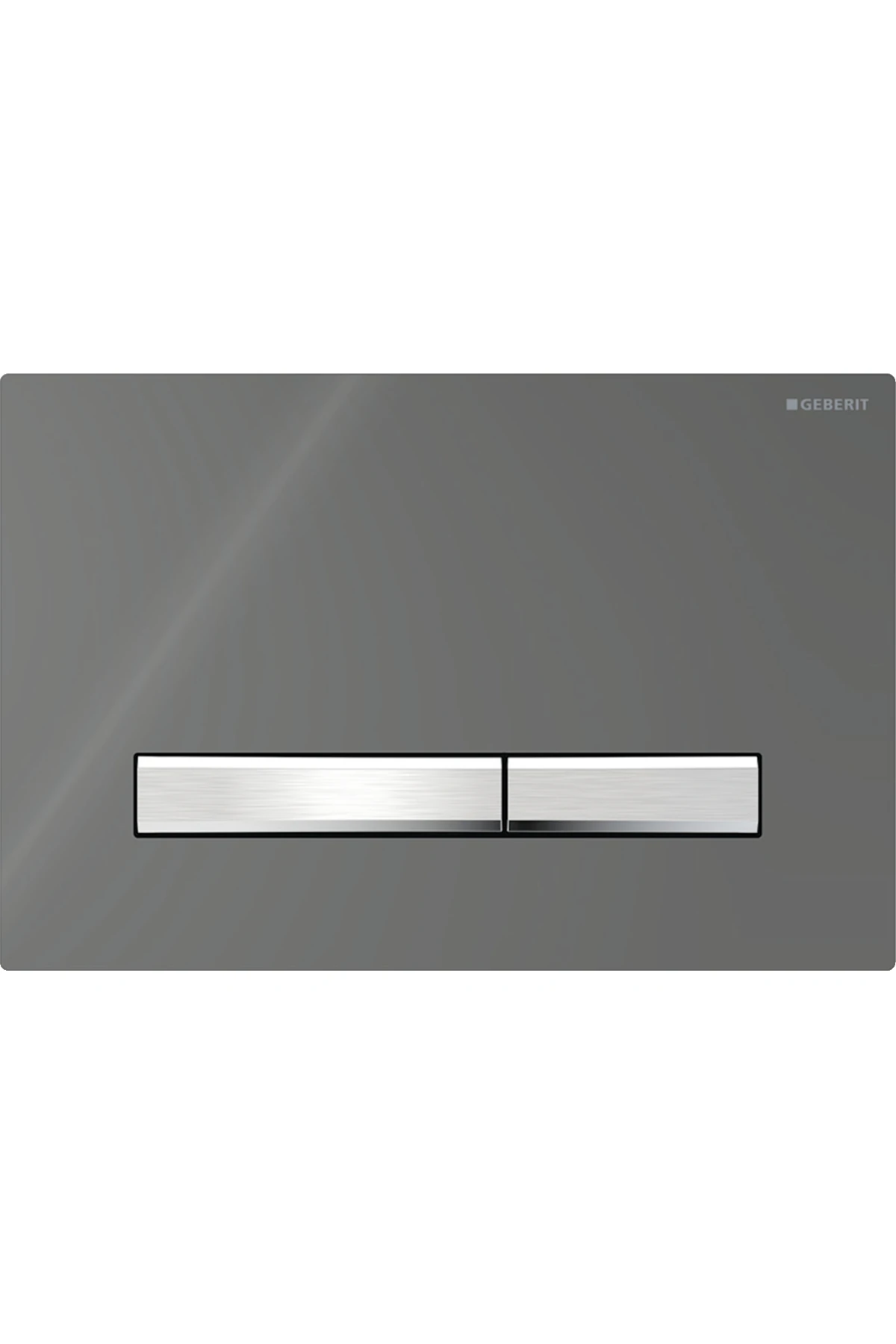 Kumanda Paneli, Sigma50, Çift Basmalı (Krom Basma Buton) Füme Cam, 115.788.SD.2