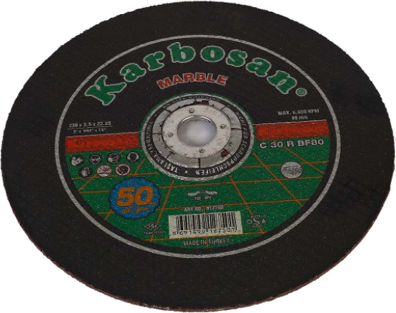 KARBOSAN 230X3.5X22.23  Mermer Kesici