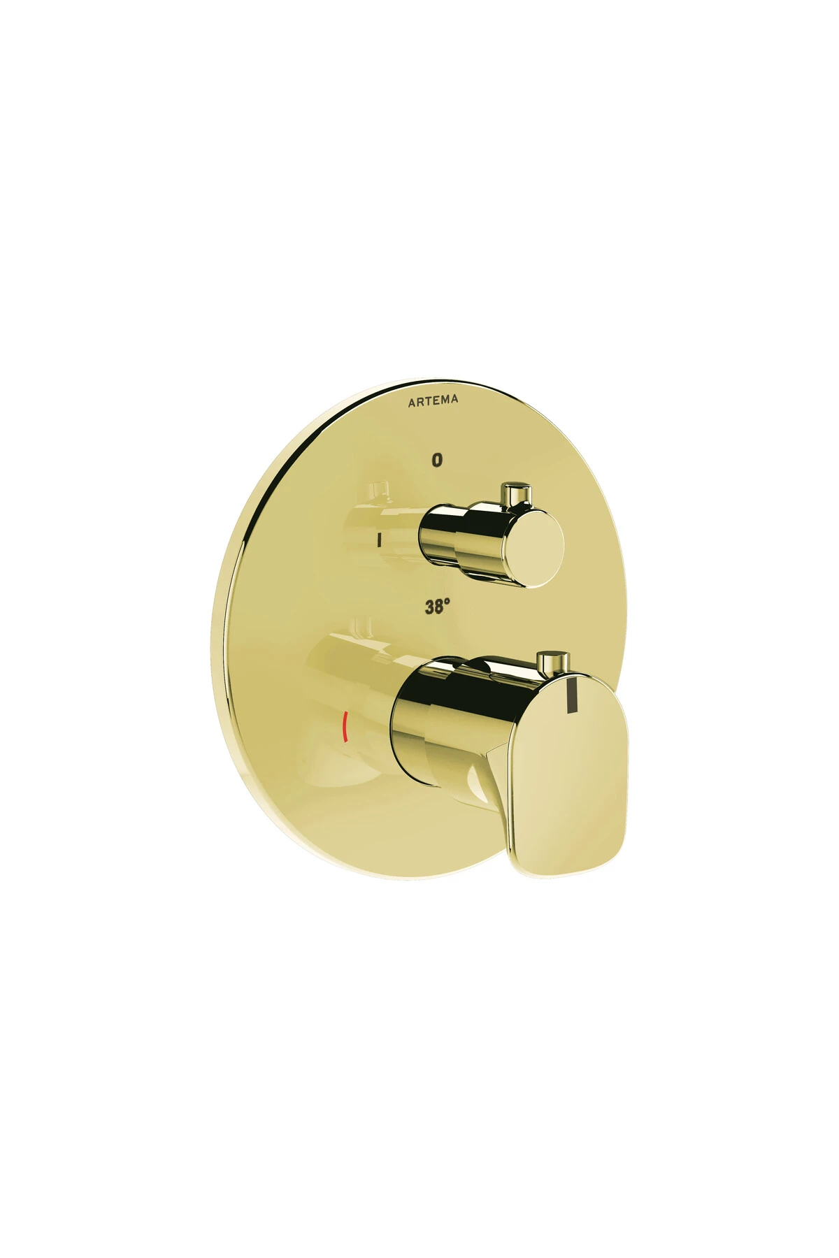 Root Round A4269523 Ankastre Termostatik Duş Bataryası, Sıva Üstü Grubu, Altın