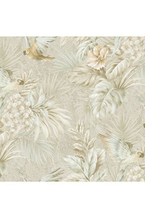 Tropicano 9905-2 Krem Tropikal Bitki Desenli Rulo Ebatı 16,50 M2