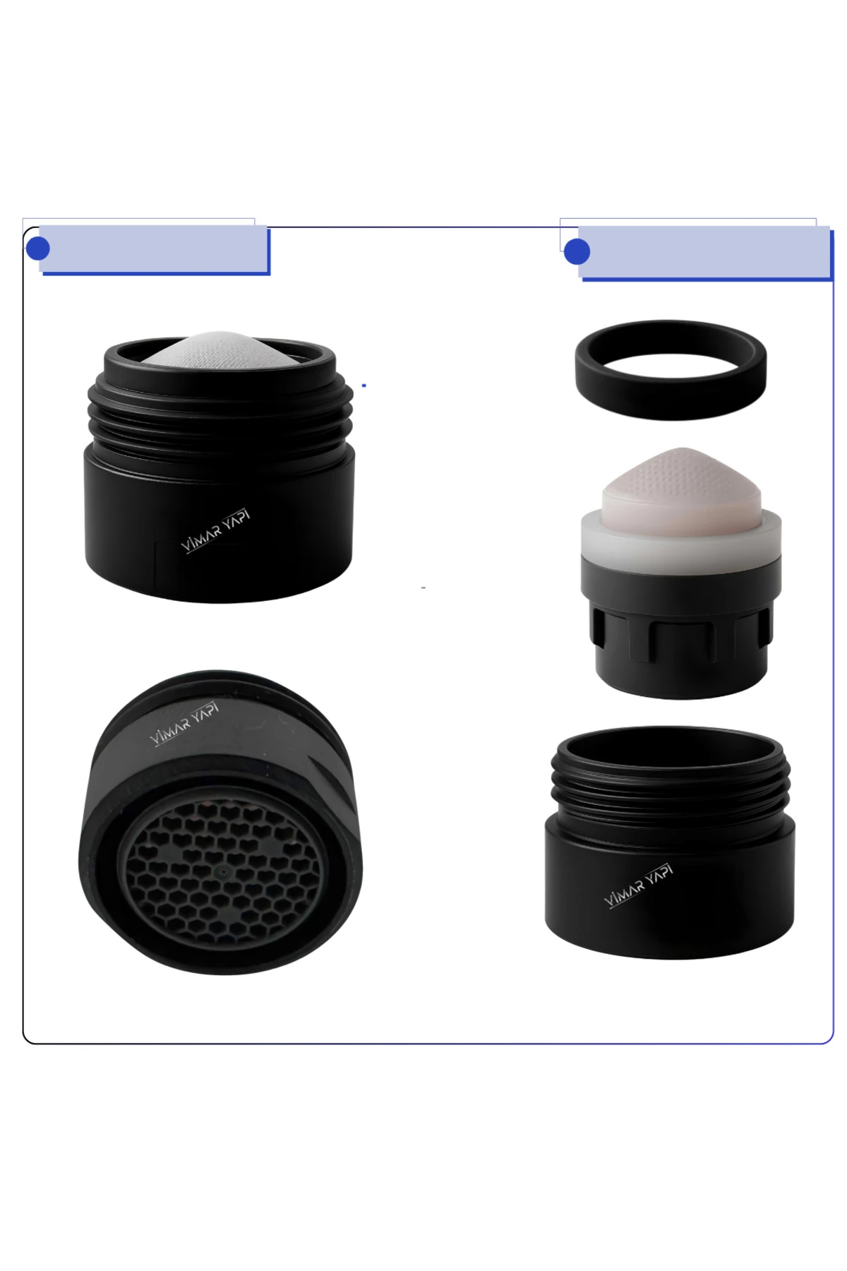 A3344236YP Perlatör M18x1 Shorty Origin Siyah