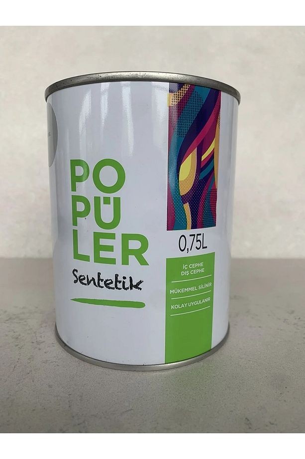 POPÜLER SENTETİK BOYA BEYAZ 0,75 LT