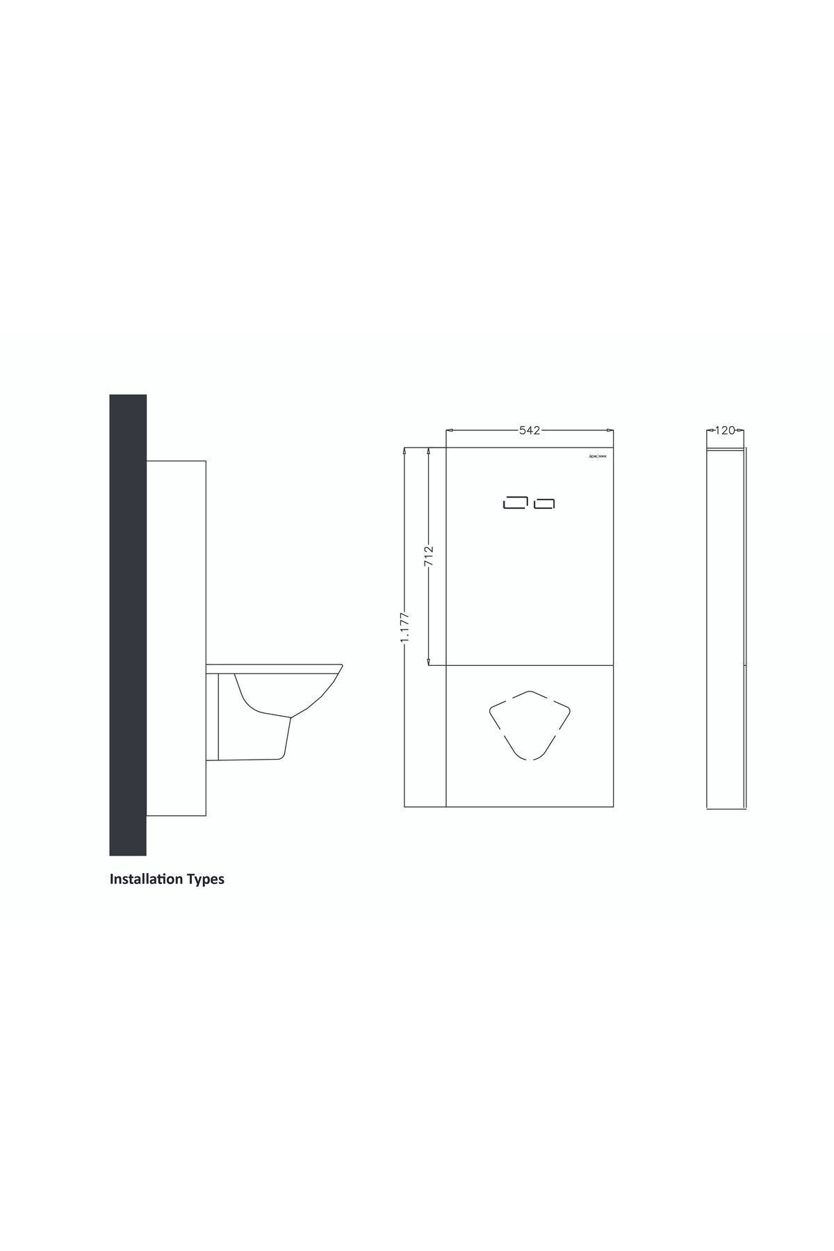 Proglass Temassız Elektronik Rezervuar Asma Klozet Tam Takım