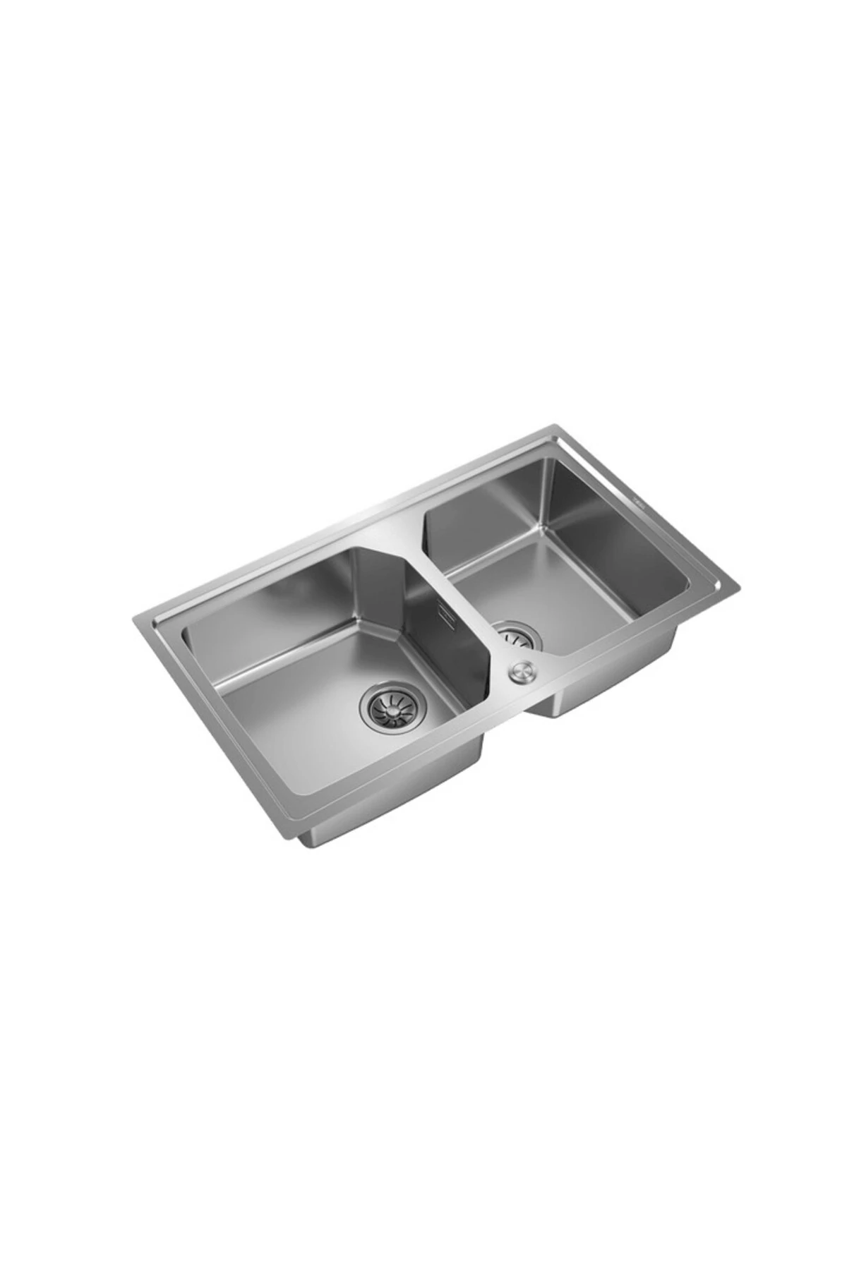 Brooklyn 90 M-xp 2 Gözlü Paslanmaz Çelik Tezgah Üstü Evye