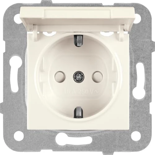 Krem Topraklı Priz Ç.k Kapaklı