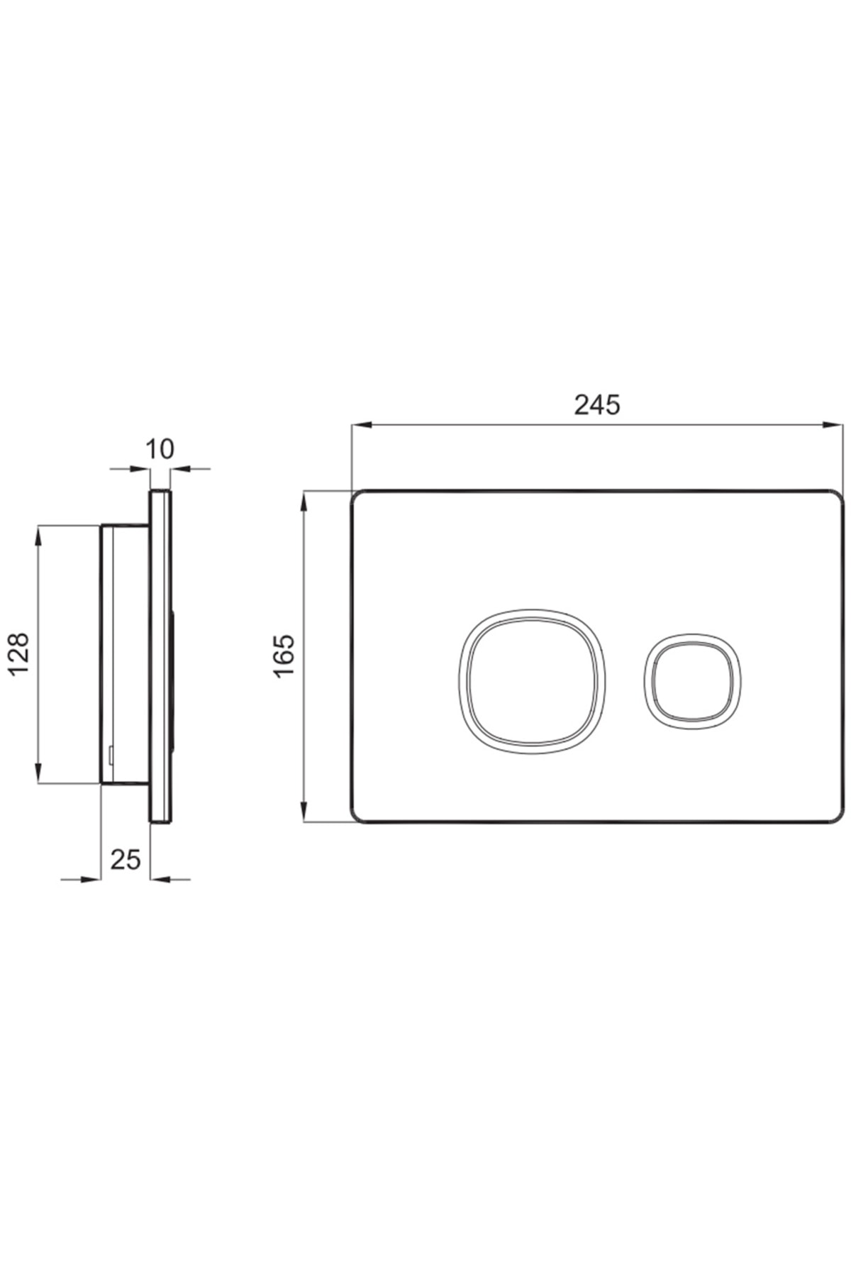 Uniq Pallisandro-Krom GOmme Rezervuar Paneli