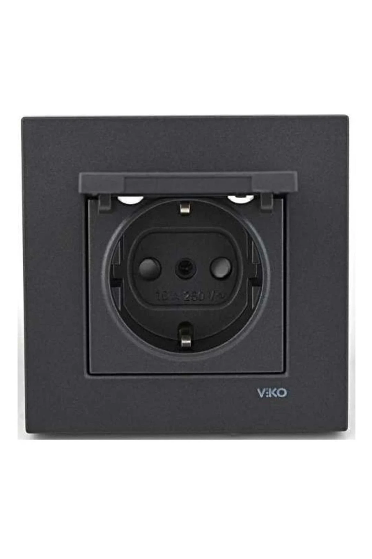 Novella Füme Kapaklı Topraklı Prız Çocuk Korumalı Mekanizma + Kapak + Çerçeve