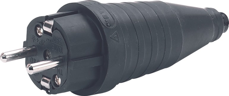 3201-301-0300 1x16A Kauçuk Düz Fiş