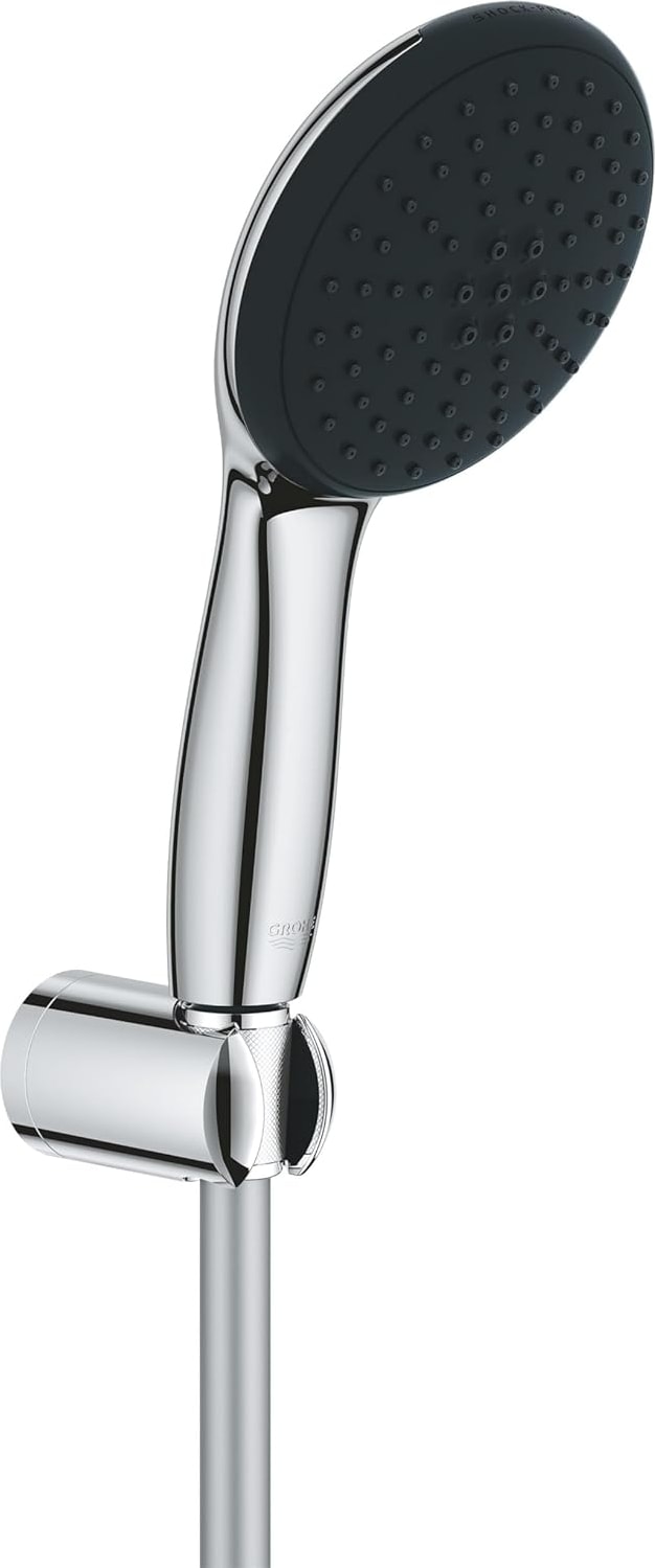 Vitalio Start 110 El Duşu Seti 110 mm Yuvarlak 2 Akışlı (Yağmur & Jet) El Duşu Duş Başlığı Tutucu 1750 mm Duş Hortumu Duş Başlığı Seti Krom 27950001