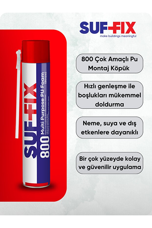 800 Çok Amaçlı Pu Köpük Genel Amaçlı Montaj Köpük