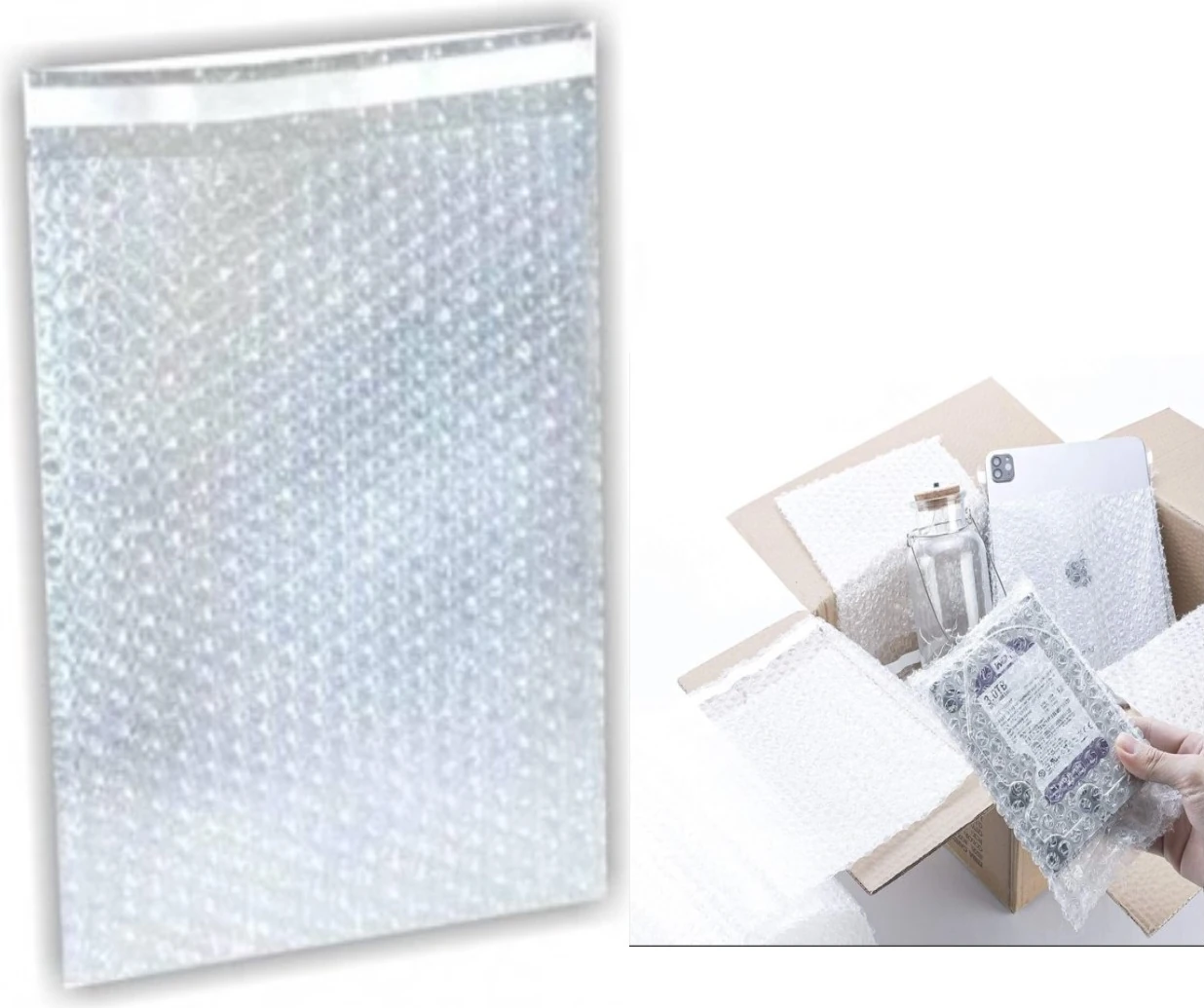 Balonlu Patpat Torba, Bantlı Baloncuklu Torba 10Cm x 15Cm + 5Cm (50 Adet)